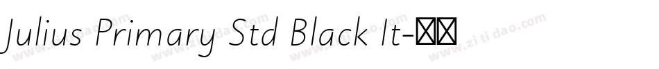 Julius Primary Std Black It字体转换